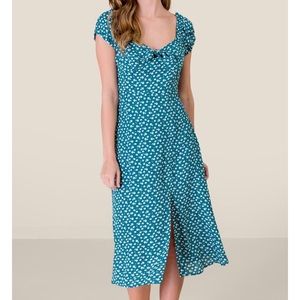 Olivia tie front midi dress